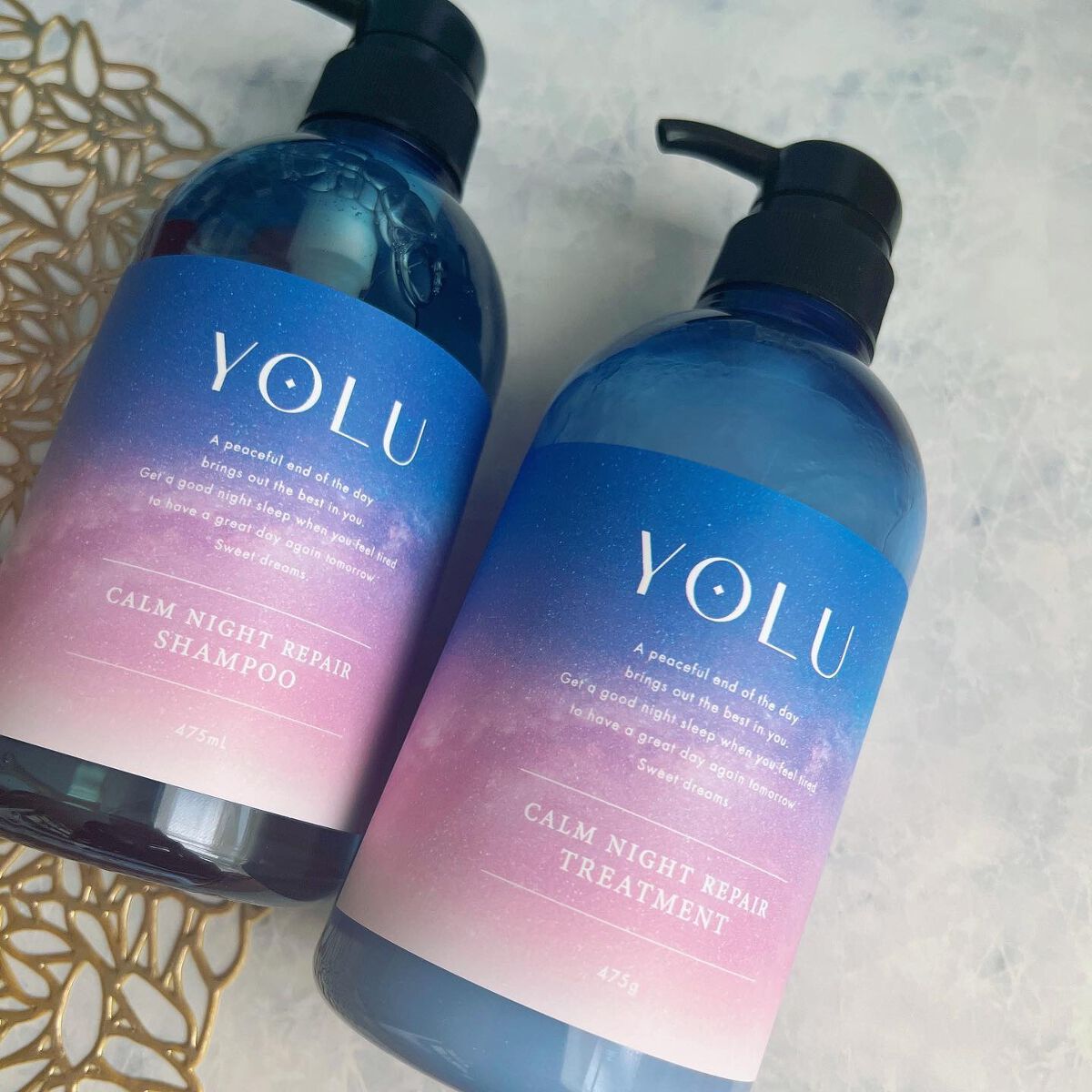 カームナイトリペアシャンプー／トリートメント/YOLU/市販シャンプーを使ったクチコミ（2枚目）
