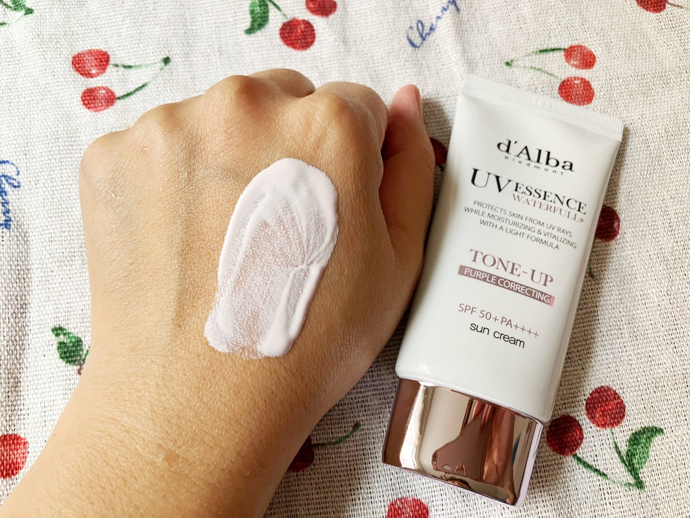 ダルバ ウォータフル トーンアップ サンクリーム(パープル)/ダルバ/日焼け止めクリームを使ったクチコミ(5枚目)