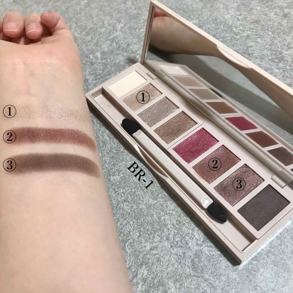 グラマラスヌード アイパレット (クリスマスコフレ 2017) BR-1/Visée/メイクアップキットを使ったクチコミ（2枚目）