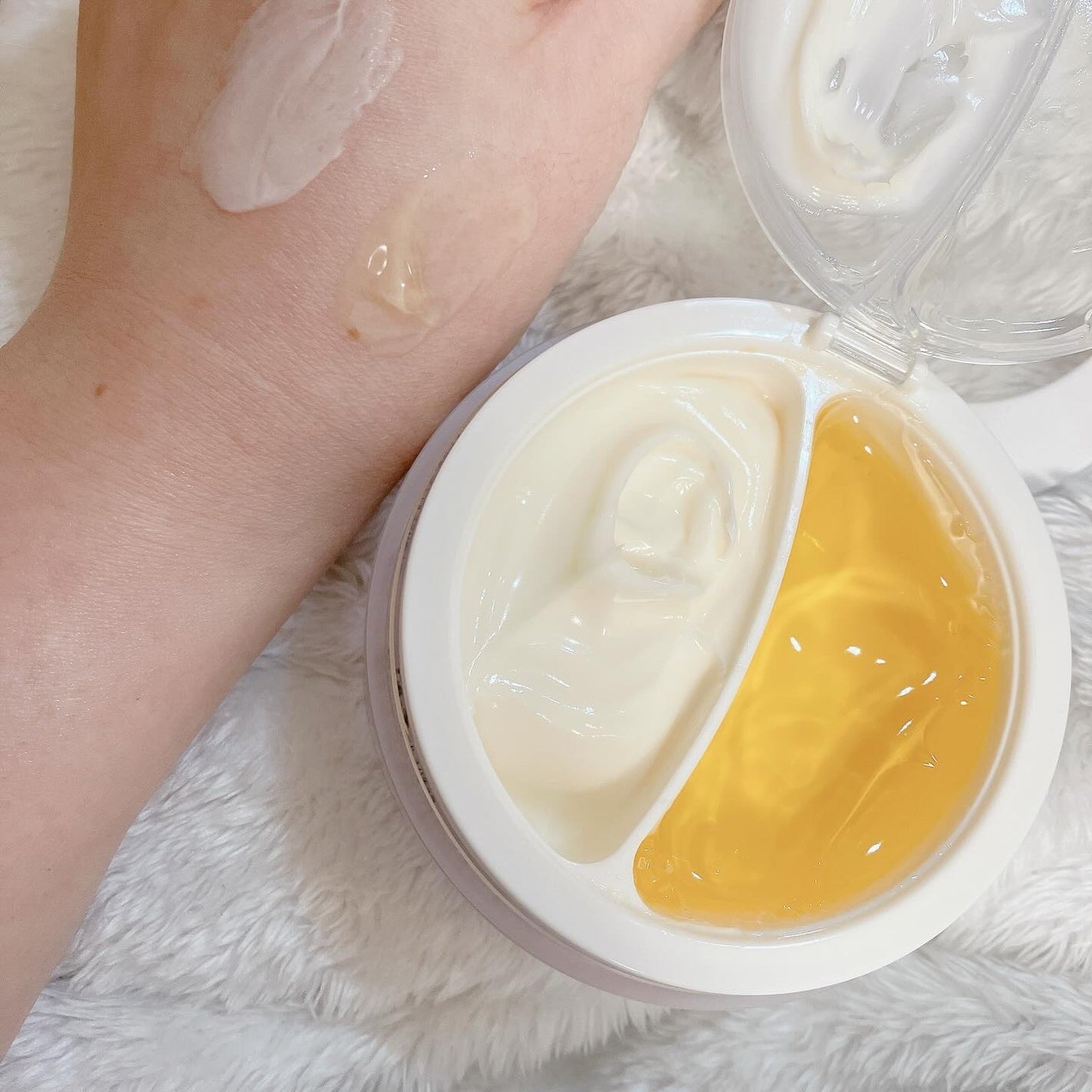 ホワイトトリュフダブルセラムアンドクリーム/ダルバ/フェイスクリームを使ったクチコミ(2枚目)