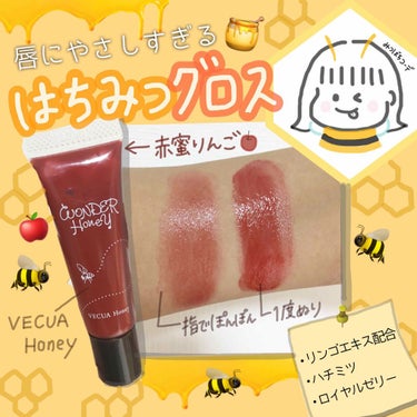 🐝🍯唇が荒れない！はちみつのグロス🍯🐝
VECUA Honey  彩り果実のリップネクター🍎

再投稿です
先ほど❤＆📎してくださった方
すいません😭

みなさんこんにちは！
昨日から急に寒くなりました