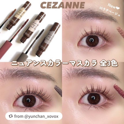 ニュアンスカラーマスカラ/CEZANNE/マスカラを使ったクチコミ(1枚目)