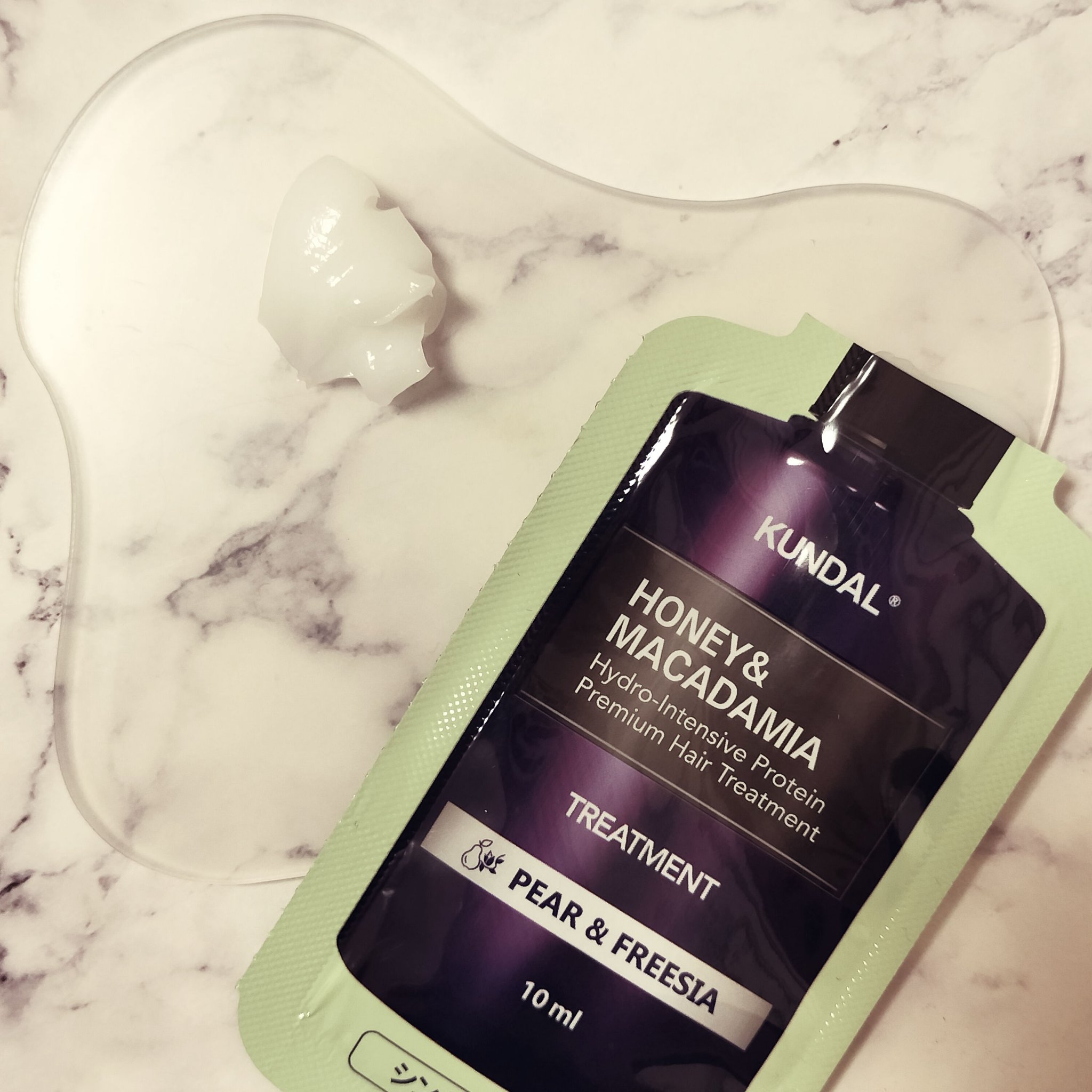 クンダル H&Mシャンプー/ヘアトリートメント ペアー＆フリージア パウチ(シャンプー 10ml+トリートメント 10ml)/KUNDAL/市販シャンプーを使ったクチコミ（3枚目）