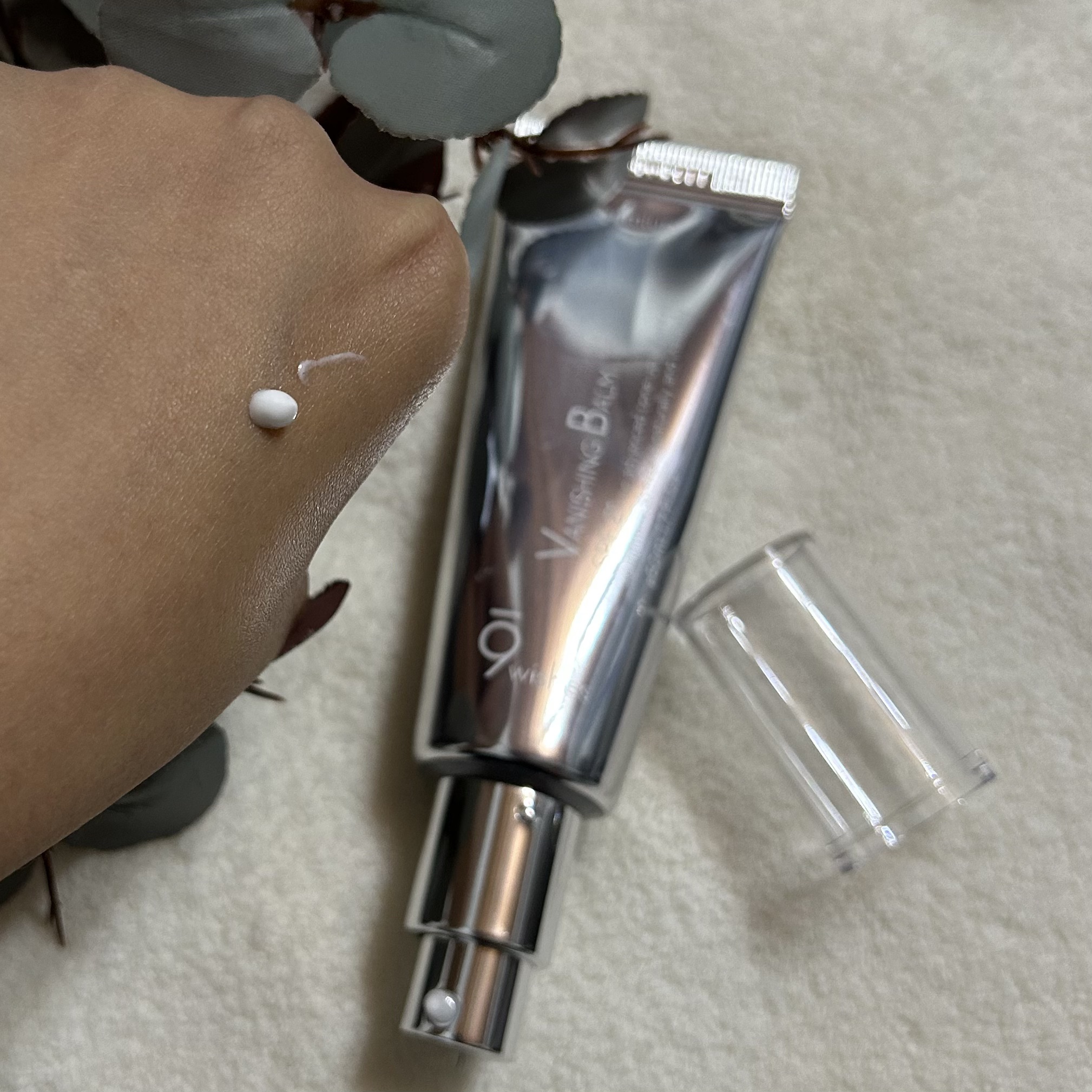 バニシングバーム プレミアム トーンアップ SPF21/9Wishes/化粧下地を使ったクチコミ（2枚目）