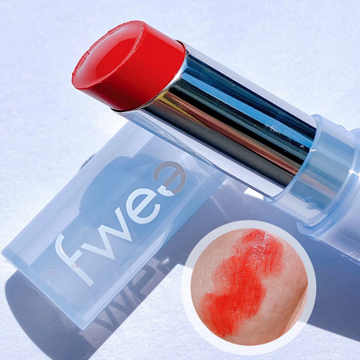 フィーシャインバームガラス 02 ラブプール/fwee/口紅を使ったクチコミ（3枚目）