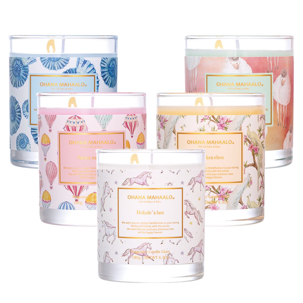 OHANA MAHAALOオハナ・マハロ フレグランスキャンドルグラス  5種類