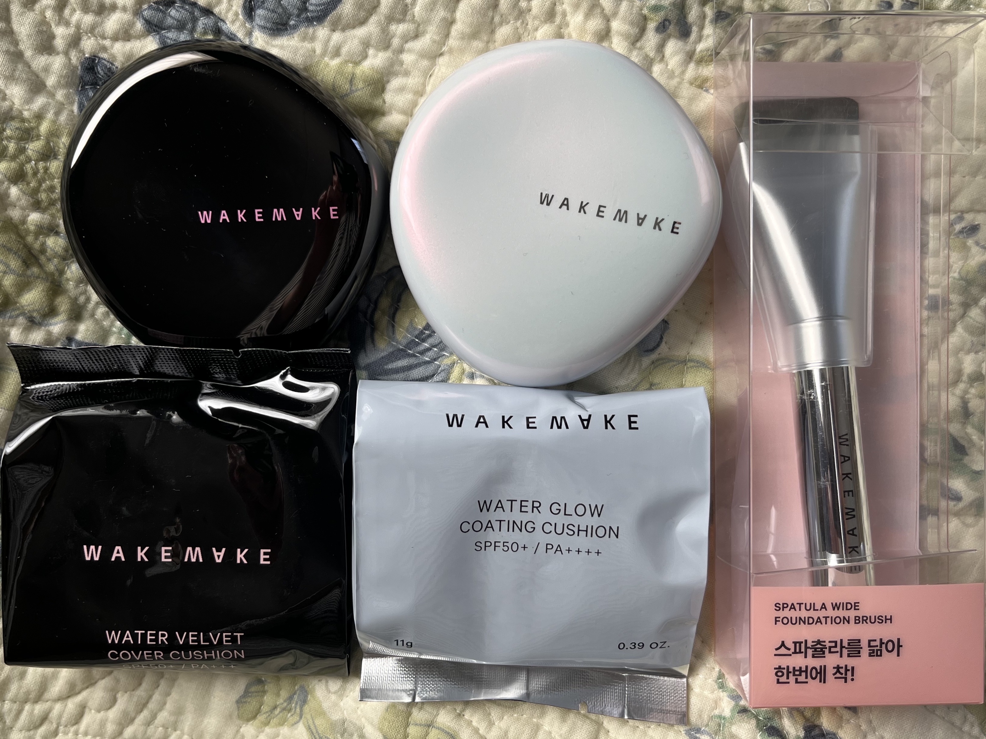 #qoo10メガ割 

今回のメガ割購入品。

WAKEMAKE
ウォーターベルベットカバークッション3000円→2040円

WAKEMAKE
ウォーターグロウコーティングクッション3000円→1912円

WAKEMAKE
Spatul