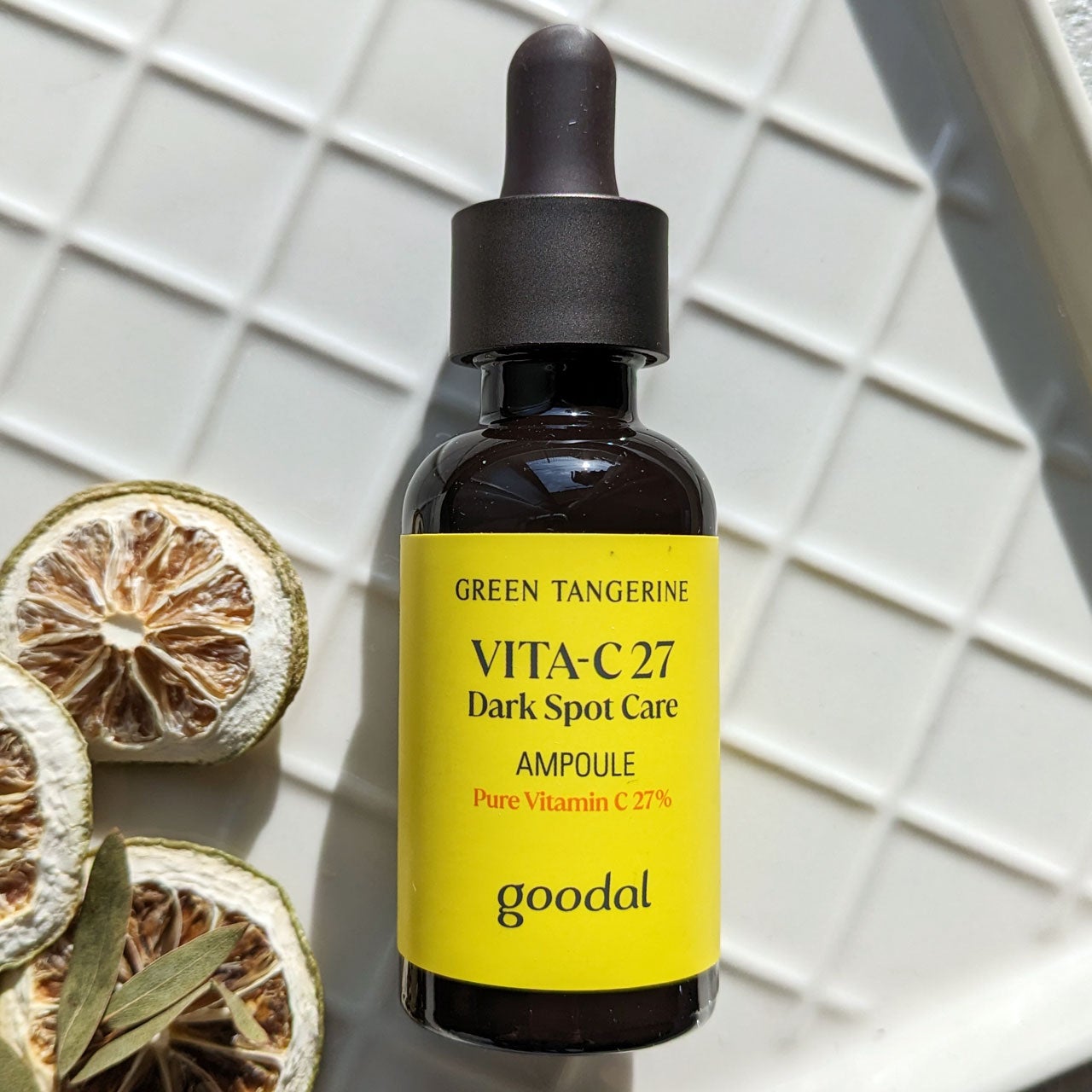 グリーンタンジェリンビタC27ダークスポットケアアンプル/goodal/美容液を使ったクチコミ(7枚目)
