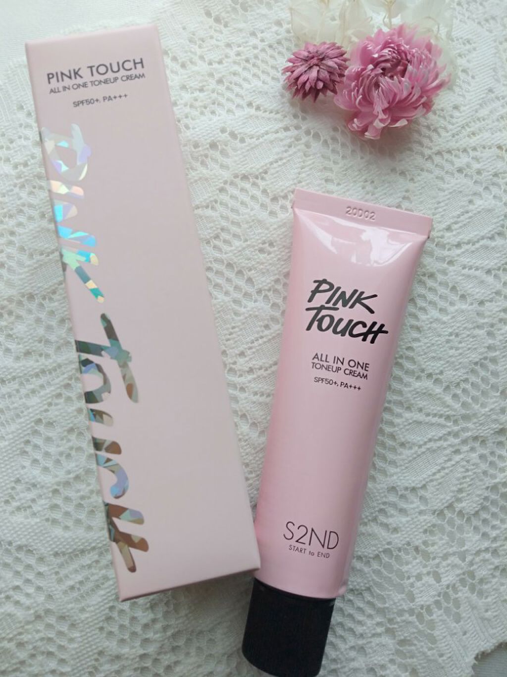 ピンクタッチ UVトーンアップクリーム/S2ND/化粧下地を使ったクチコミ（2枚目）