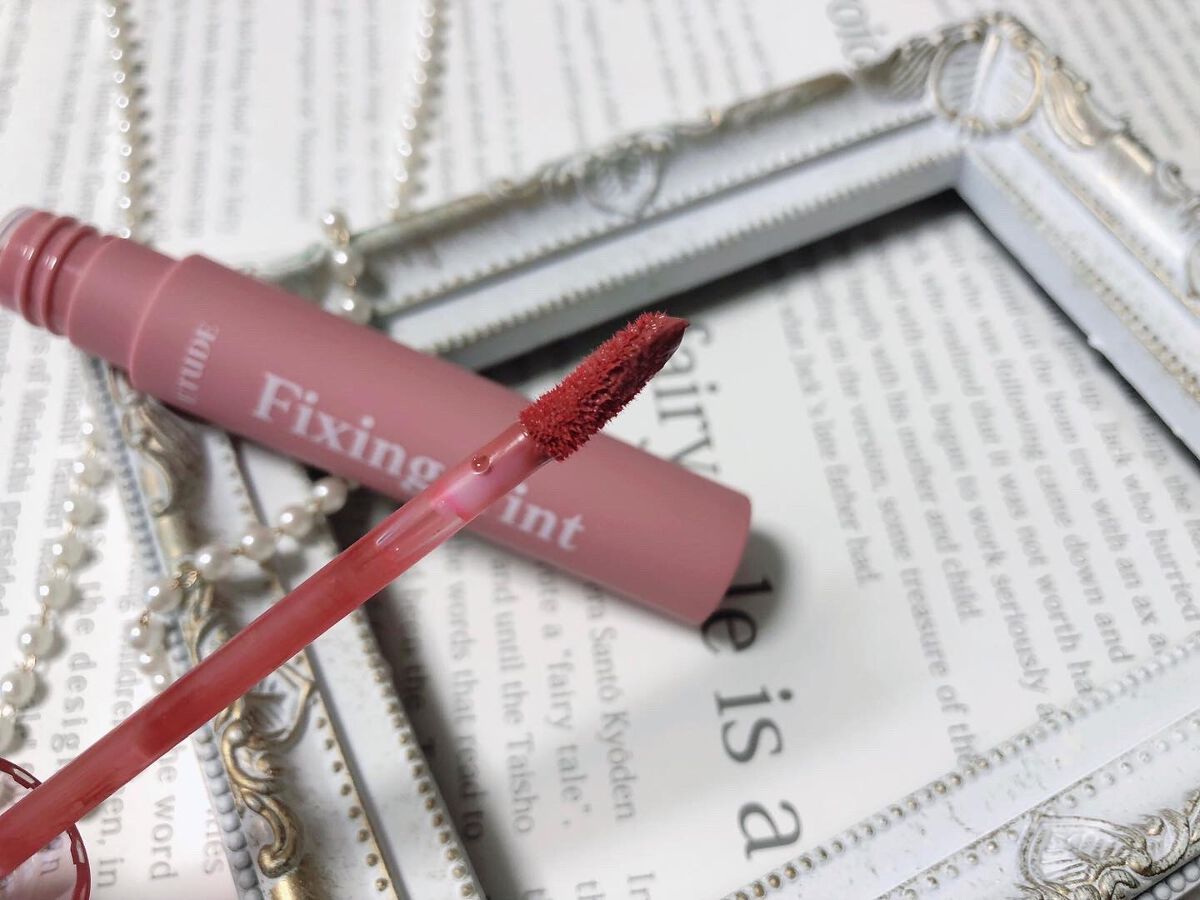 フィクシングティント ミッドナイトモーヴ（新パッケージ）/ETUDE/リップティントを使ったクチコミ（3枚目）