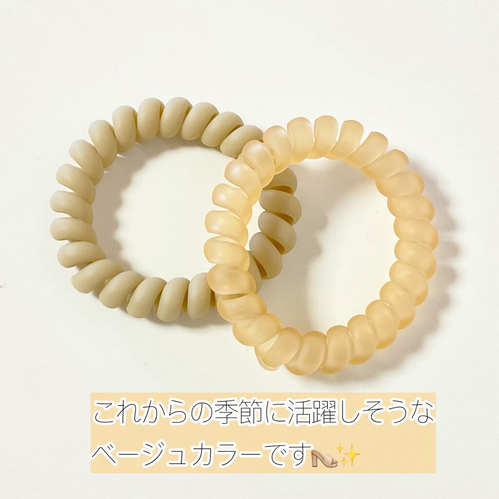 スプリングヘアゴム2P/マペペ/ヘアアクセサリーを使ったクチコミ(2枚目)