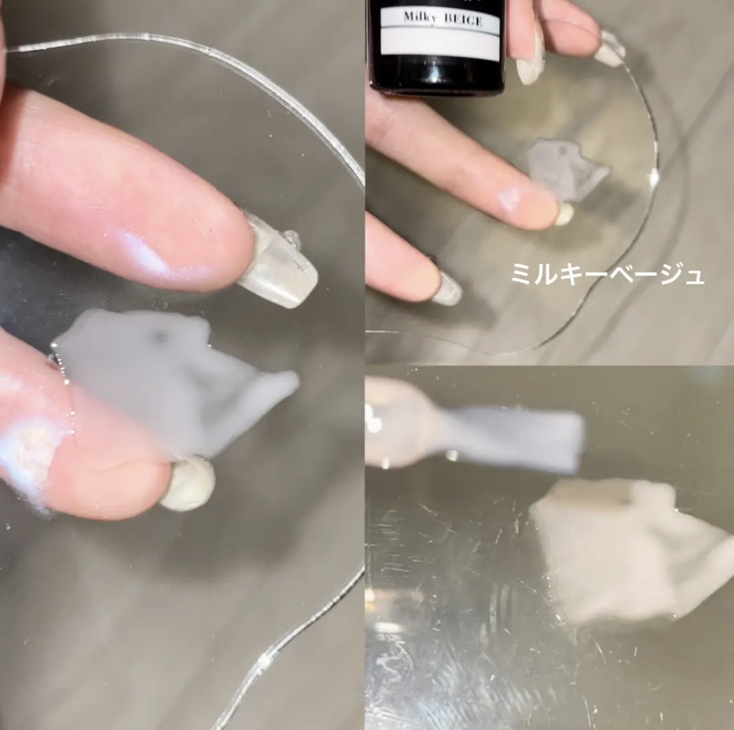 ジェルネイル ミルキーベージュ/セリア/ジェルネイルを使ったクチコミ（3枚目）