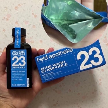 Feld Apotheke アクネウォッシュ23アンプルのクチコミ「Feld Apotheke【アクネウォッシュ23アンプル】️🩵

次回【EcPorin1000.....」（1枚目）