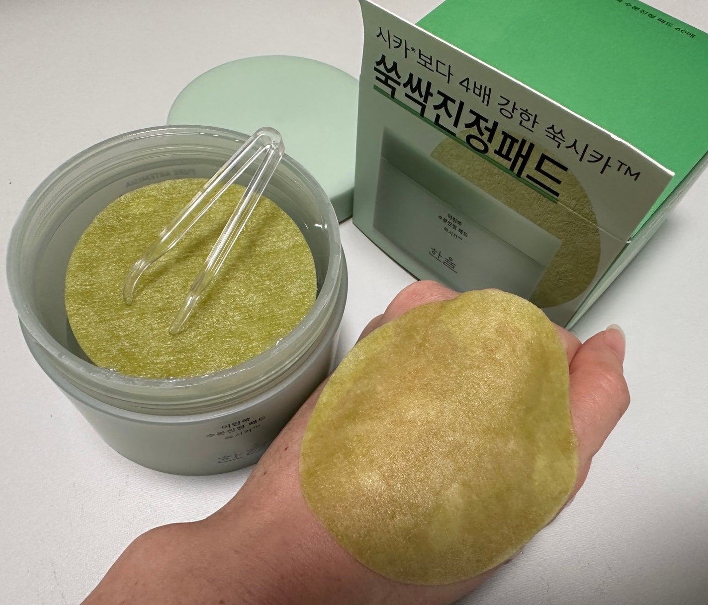 ピュアアルテミシアカーミングパッド/HANYUL(ハンユル)/トナーパッドを使ったクチコミ(2枚目)