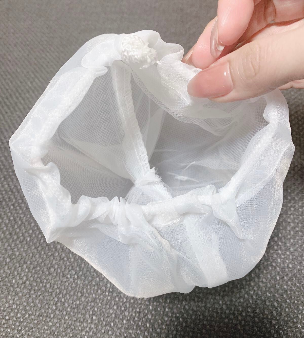 オーガンジー 洗顔用泡立てネット/DAISO/その他スキンケアグッズを使ったクチコミ(3枚目)