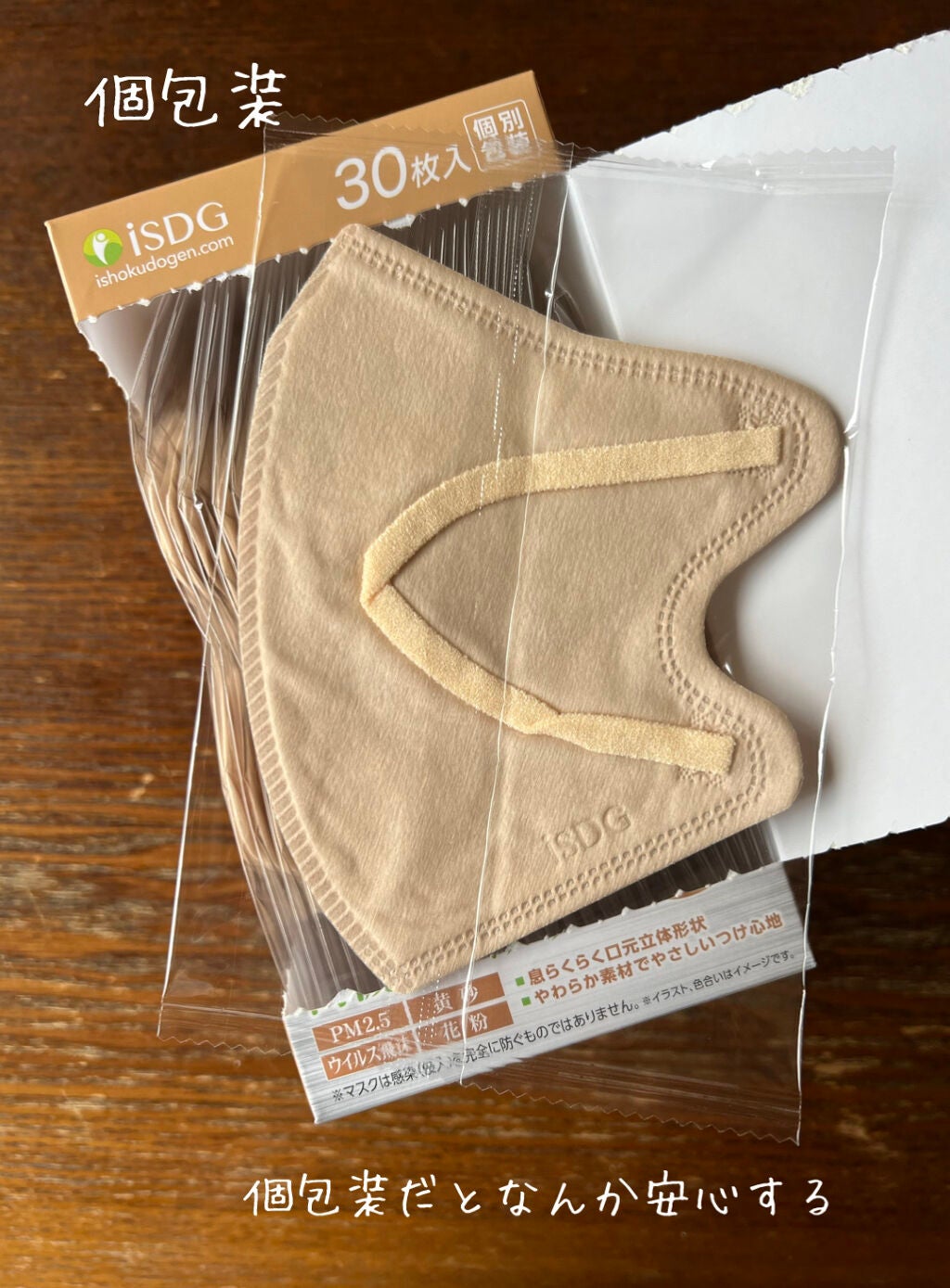 立体型スパンレース不織布カラーマスク/ISDG 医食同源ドットコム/マスクを使ったクチコミ(3枚目)