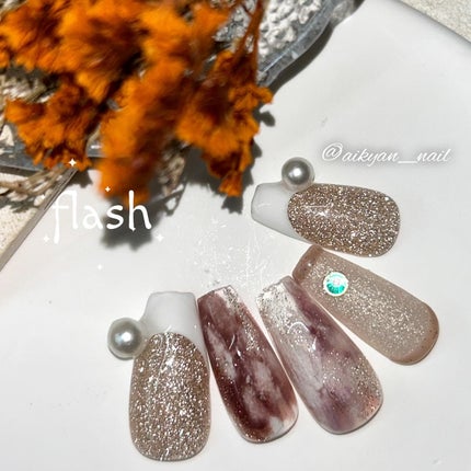 クリスタルフラッシュ/ネイル工房/ジェルネイルを使ったクチコミ(5枚目)