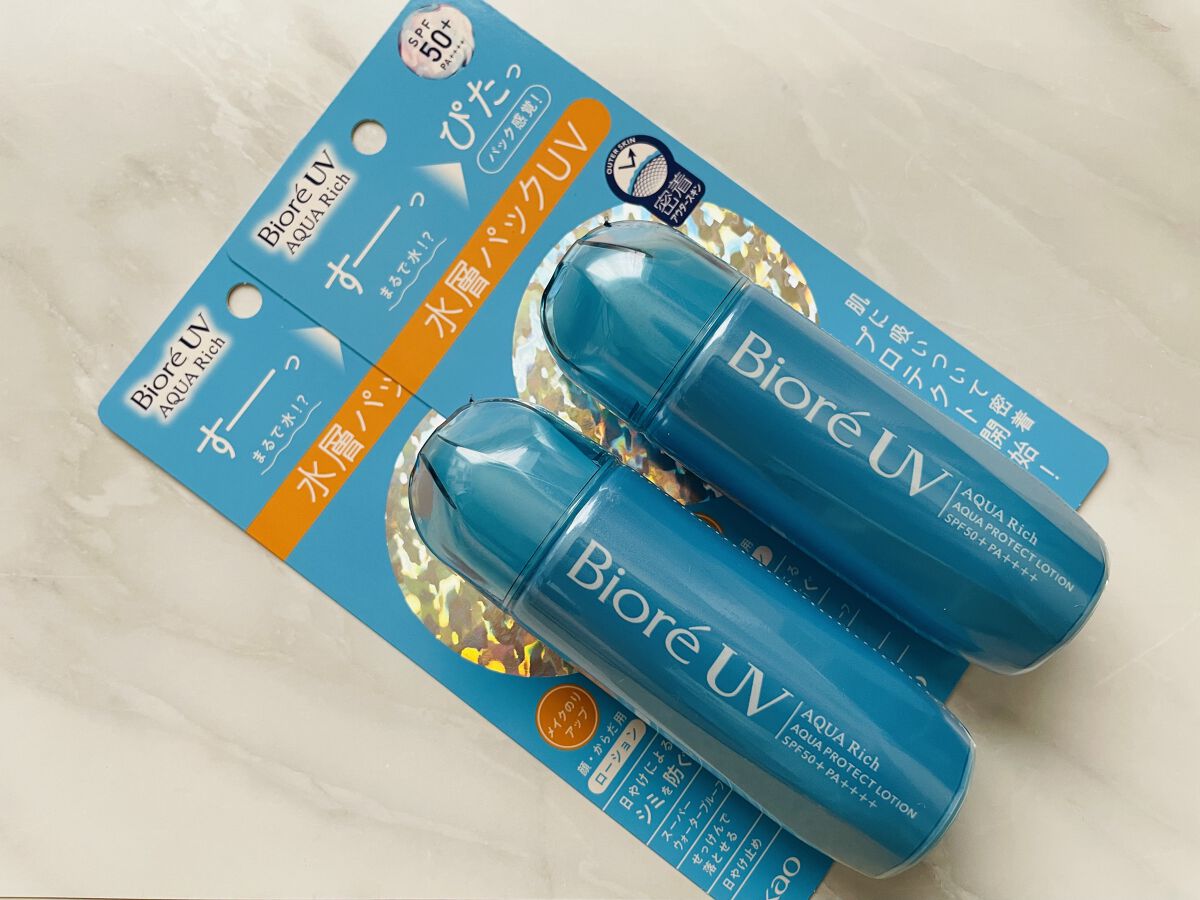 ビオレUV アクアリッチ アクアプロテクトローション(水層パック)/ビオレ/日焼け止めローションを使ったクチコミ（3枚目）