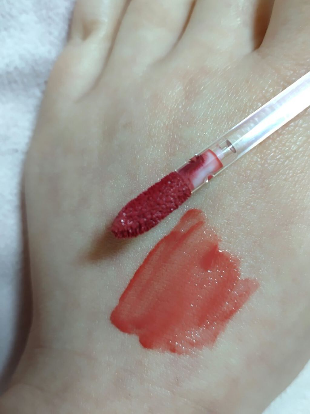 グラスティングウォーターティント/rom&nd/リップティントを使ったクチコミ（2枚目）