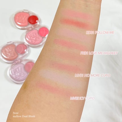 デュアルチークメロウ/fwee/ジェル・クリームチークを使ったクチコミ(4枚目)