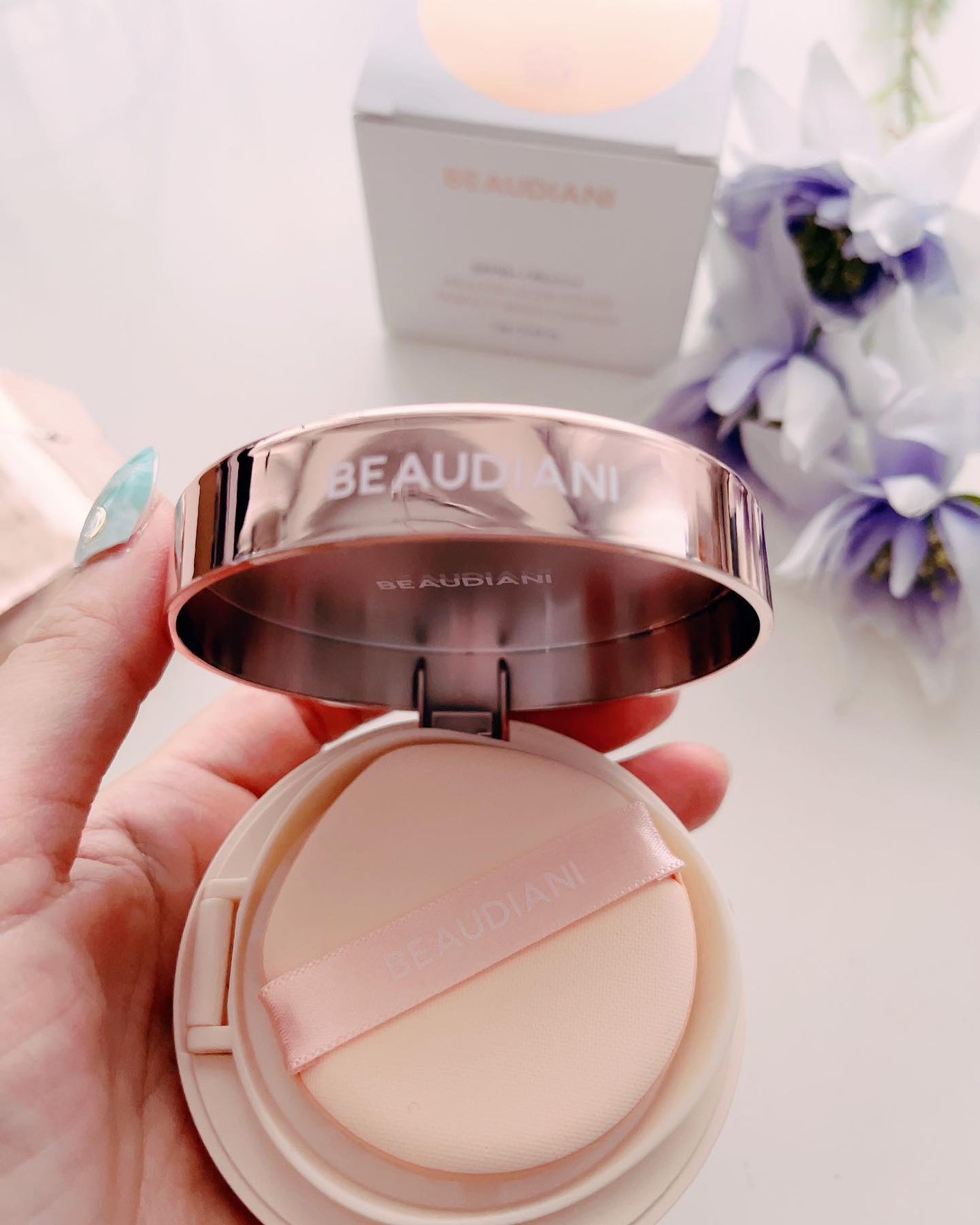 メッシュタイトアップクッション/BEAUDIANI/クッションファンデーションを使ったクチコミ(8枚目)