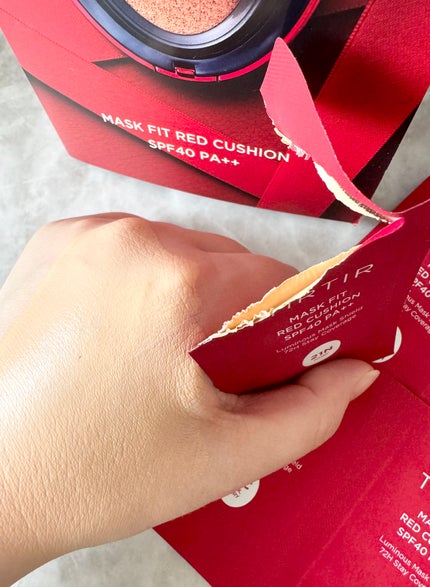 マスク フィット レッド クッション/TIRTIR(ティルティル)/クッションファンデーションを使ったクチコミ(2枚目)