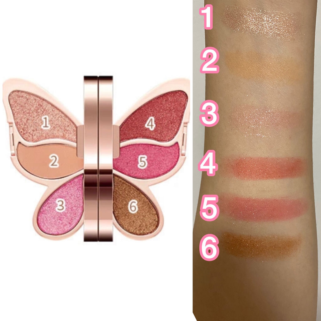 バタフライアイシャドウパレット/AGAG/アイシャドウパレットを使ったクチコミ（2枚目）