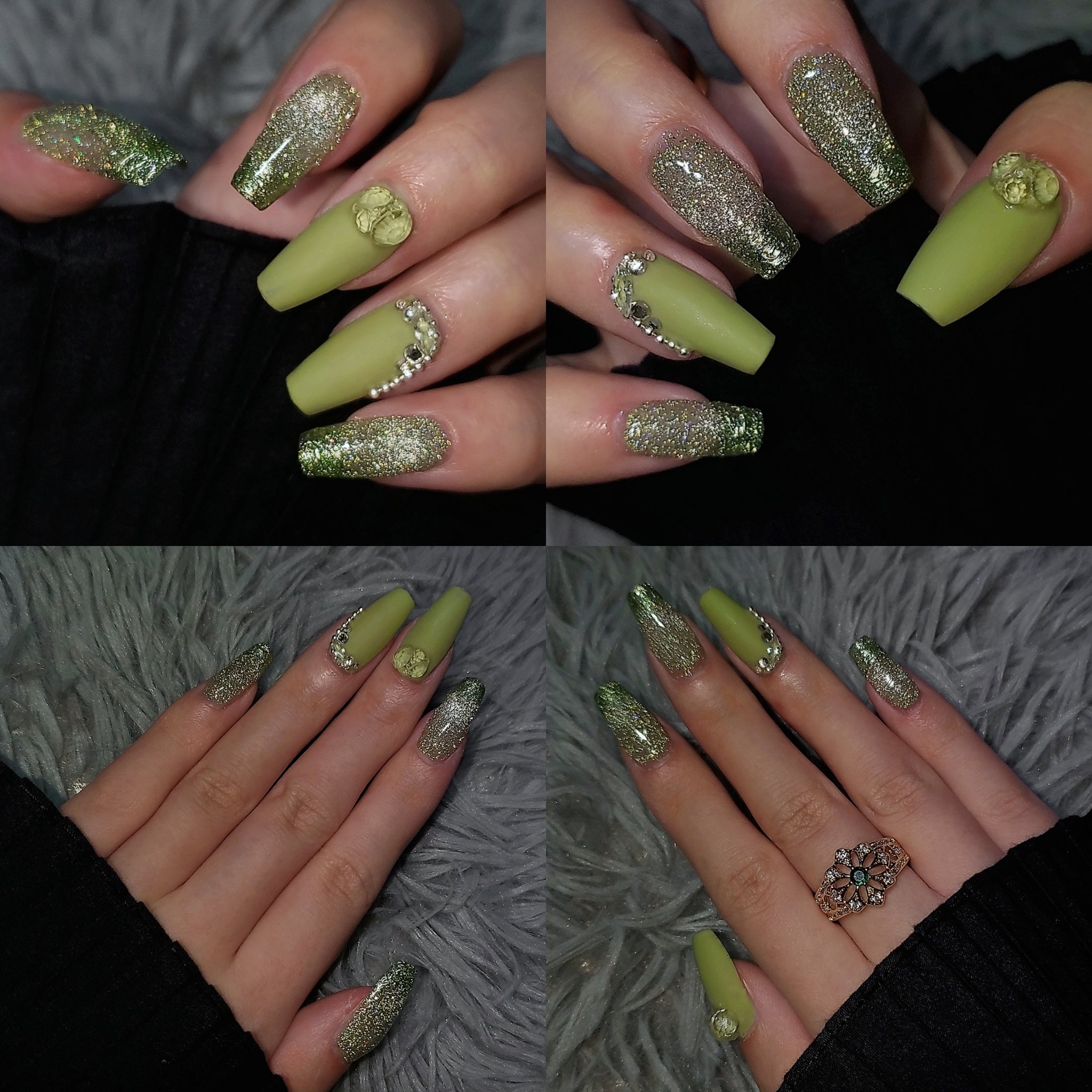 パル カラージェル モスグリーン/キャンドゥ/ジェルネイルを使ったクチコミ（3枚目）