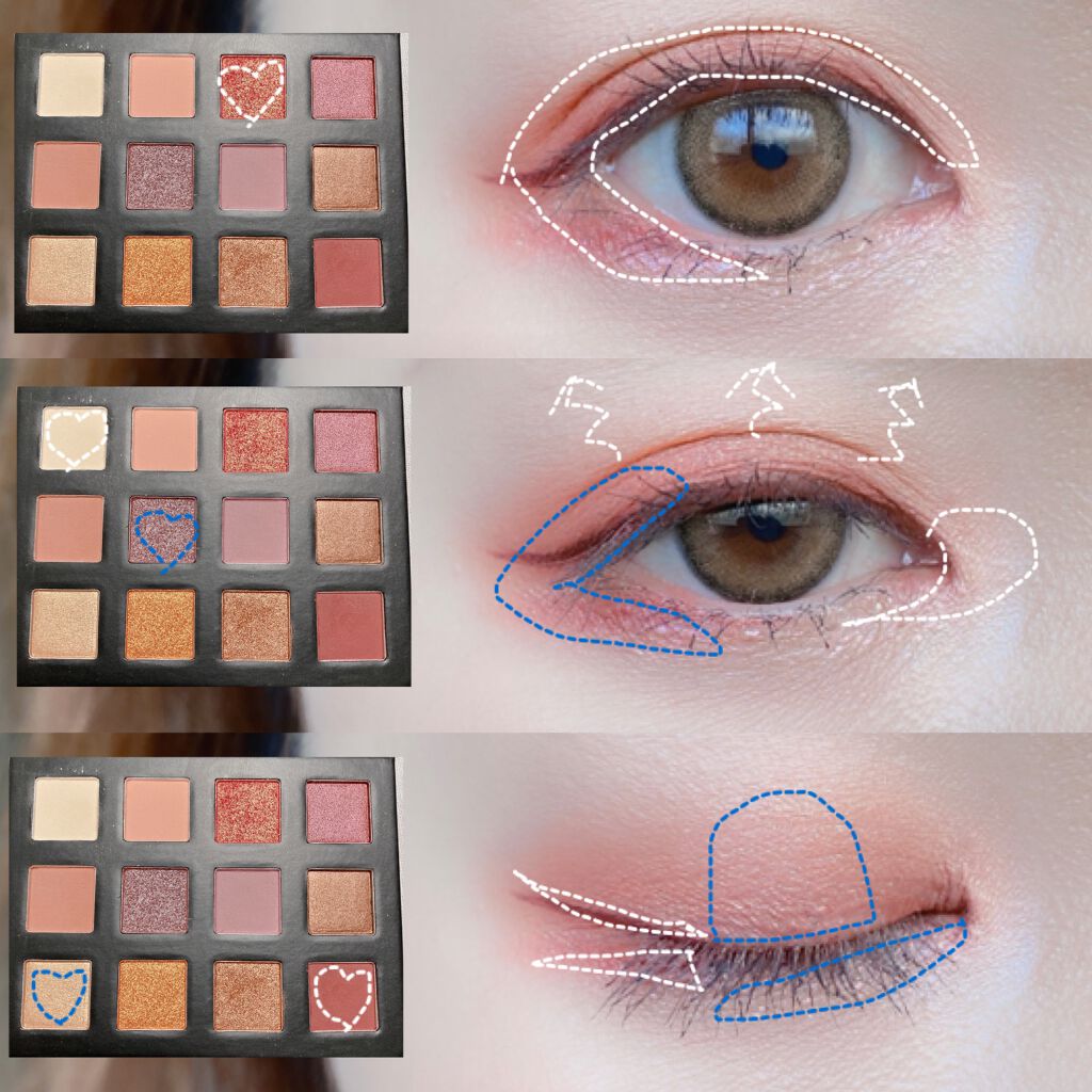 HEXZEスターライトファントム12アイシャドウ01/HEXZE(ヘックスゼ)/アイシャドウパレットを使ったクチコミ(4枚目)