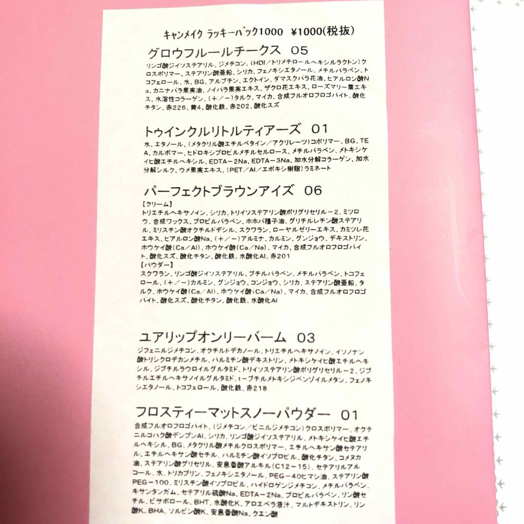 福袋 2019/キャンメイク/メイクアップキットを使ったクチコミ（3枚目）