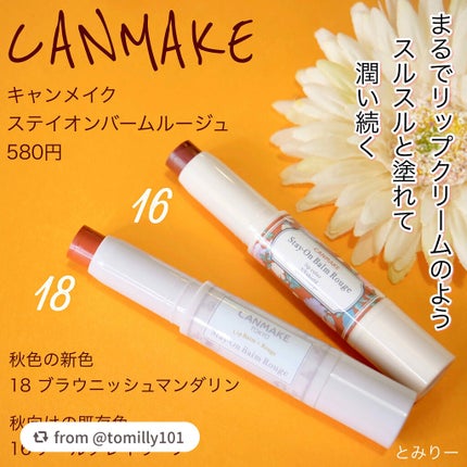 ステイオンバームルージュ/キャンメイク/口紅を使ったクチコミ(2枚目)