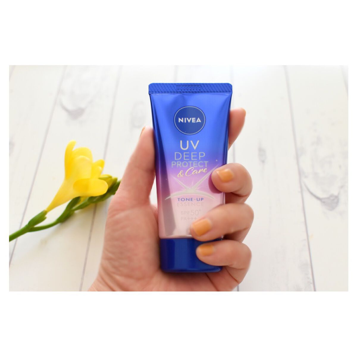 ニベアUV ディープ プロテクト＆ケア トーンアップ エッセンス/ニベア/日焼け止めローションを使ったクチコミ（3枚目）