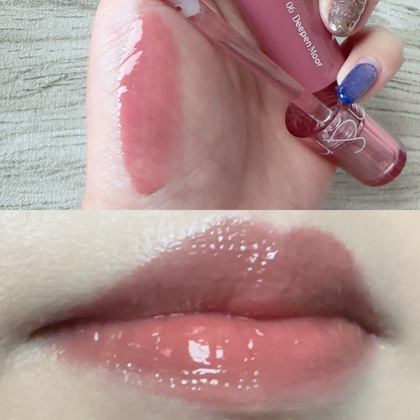 グラスティングカラーグロス/rom&nd/リップグロスを使ったクチコミ(3枚目)