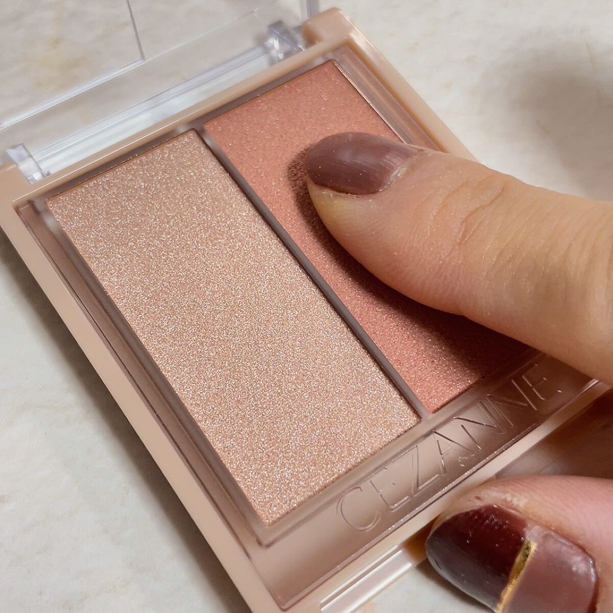 フェイスグロウカラー/CEZANNE/クリームハイライトを使ったクチコミ（2枚目）