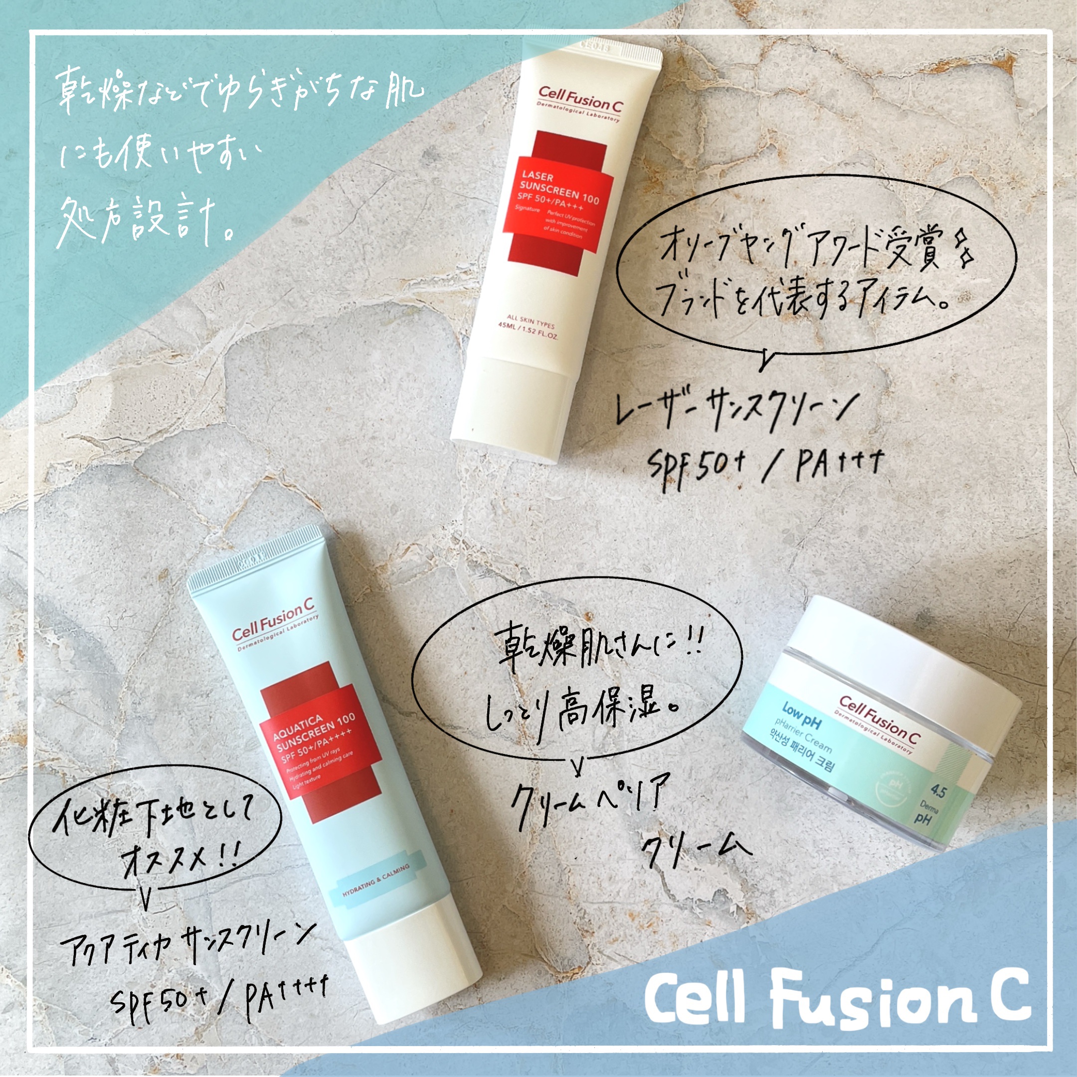 弱酸性ペリア水分クリーム/Cell Fusion C(セルフュージョンシー)/フェイスクリームを使ったクチコミ（1枚目）