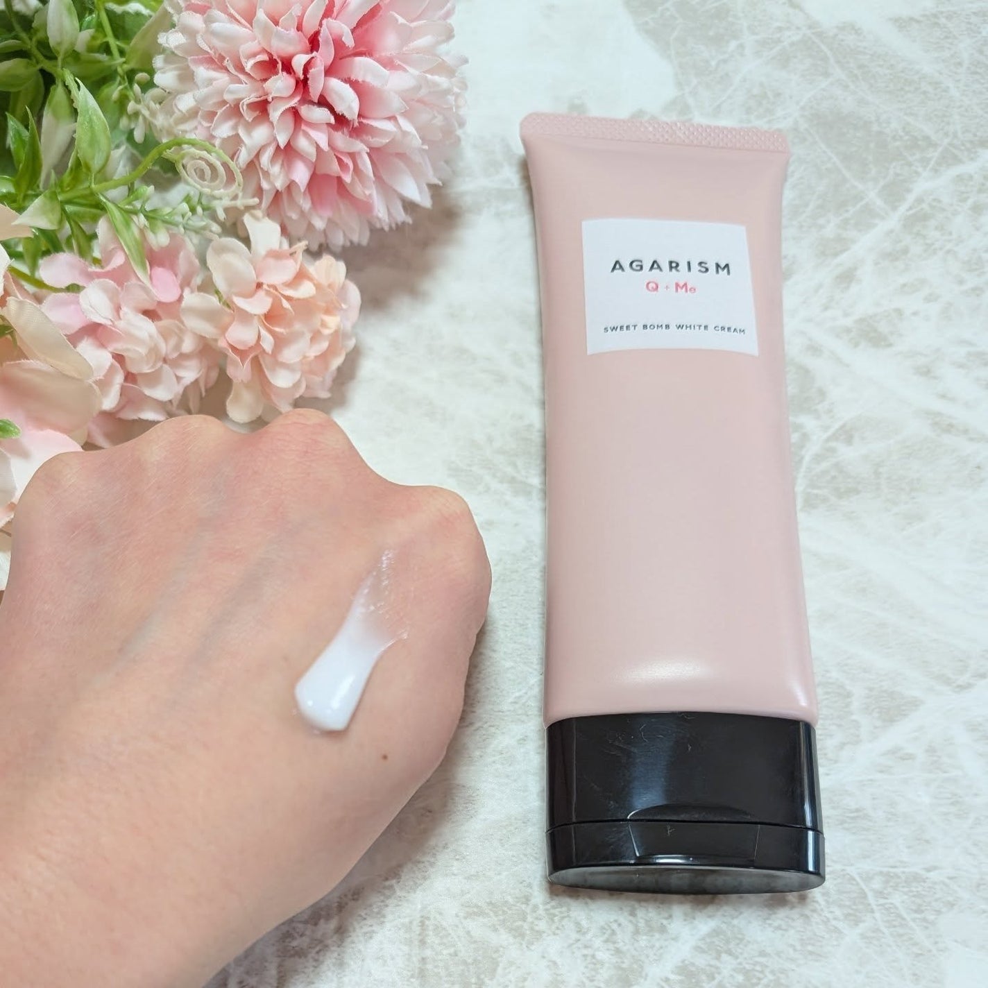 キューミースウィートボムホワイトクリーム/AGARISM/ボディクリームを使ったクチコミ(3枚目)