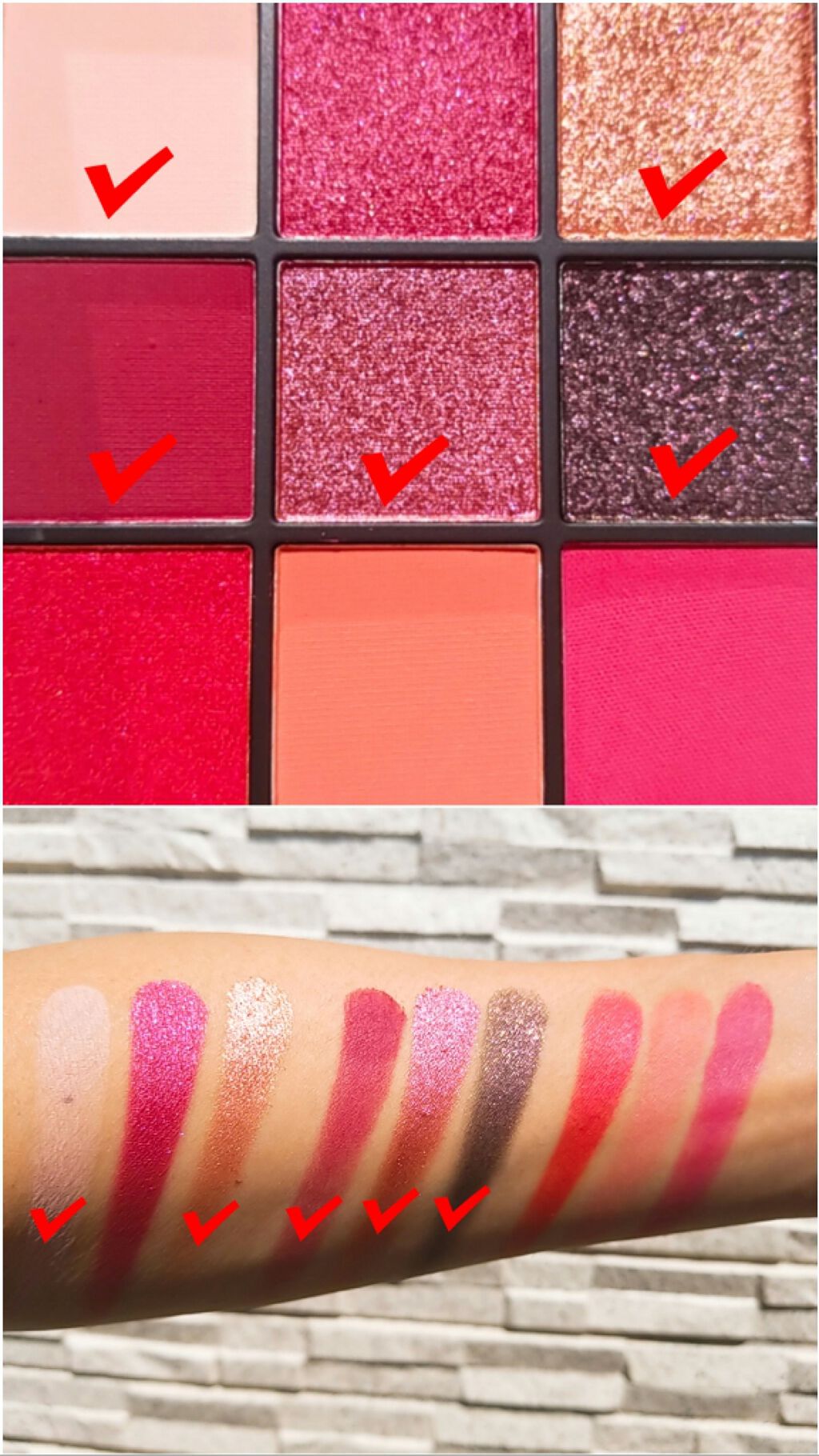 Obsessions Palette Ruby/Huda Beauty/アイシャドウパレットを使ったクチコミ(5枚目)