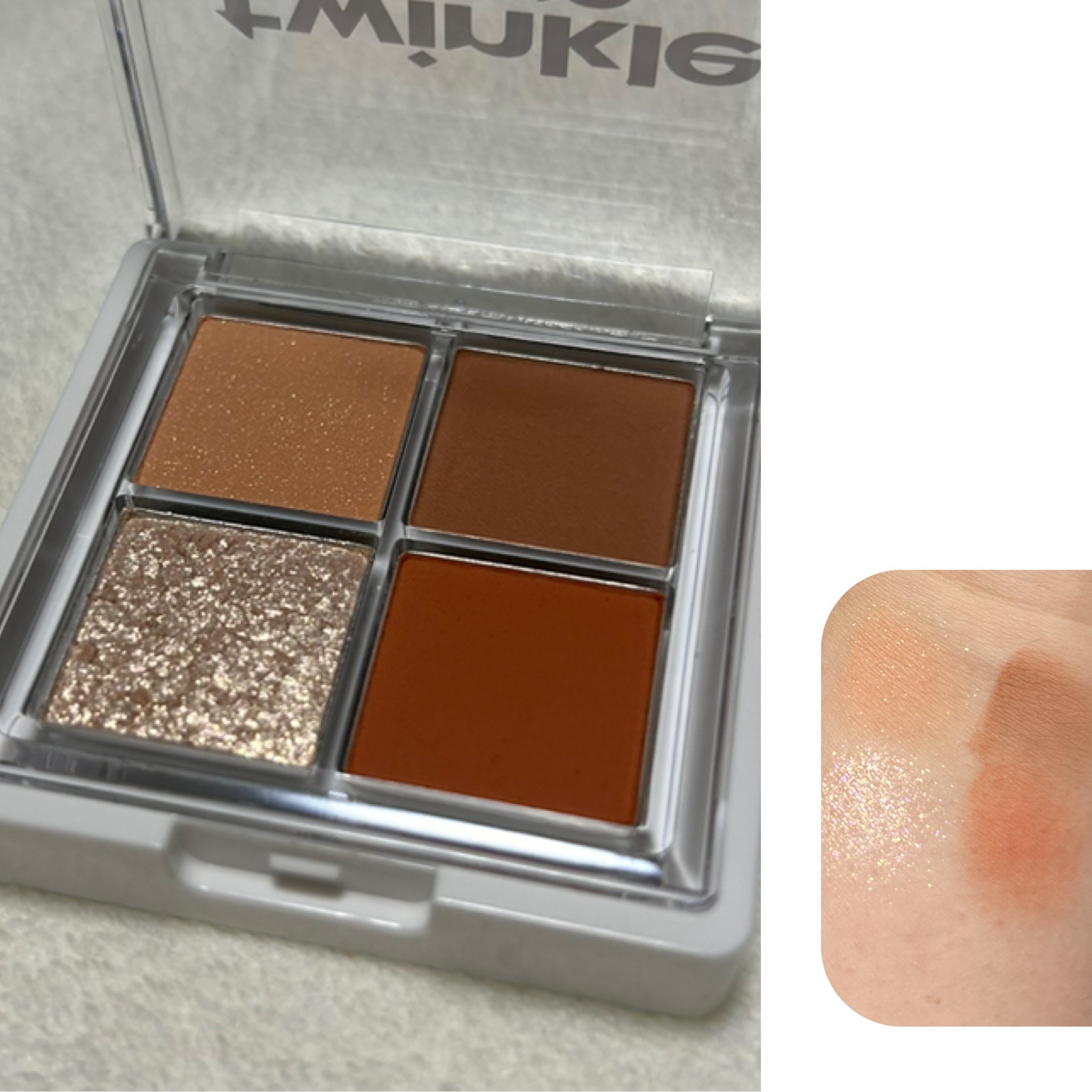 グリッターレイヤリングアイシャドウパレット 01 CORAL LAYER/TWINKLE POP/アイシャドウパレットを使ったクチコミ（2枚目）