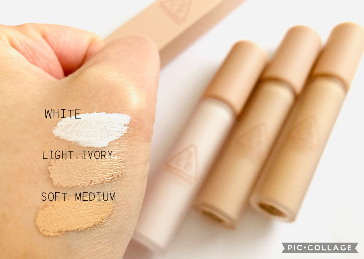 3CE スキンフィットカバー リキッドコンシーラー ホワイト/3CE/リキッドコンシーラーを使ったクチコミ（2枚目）