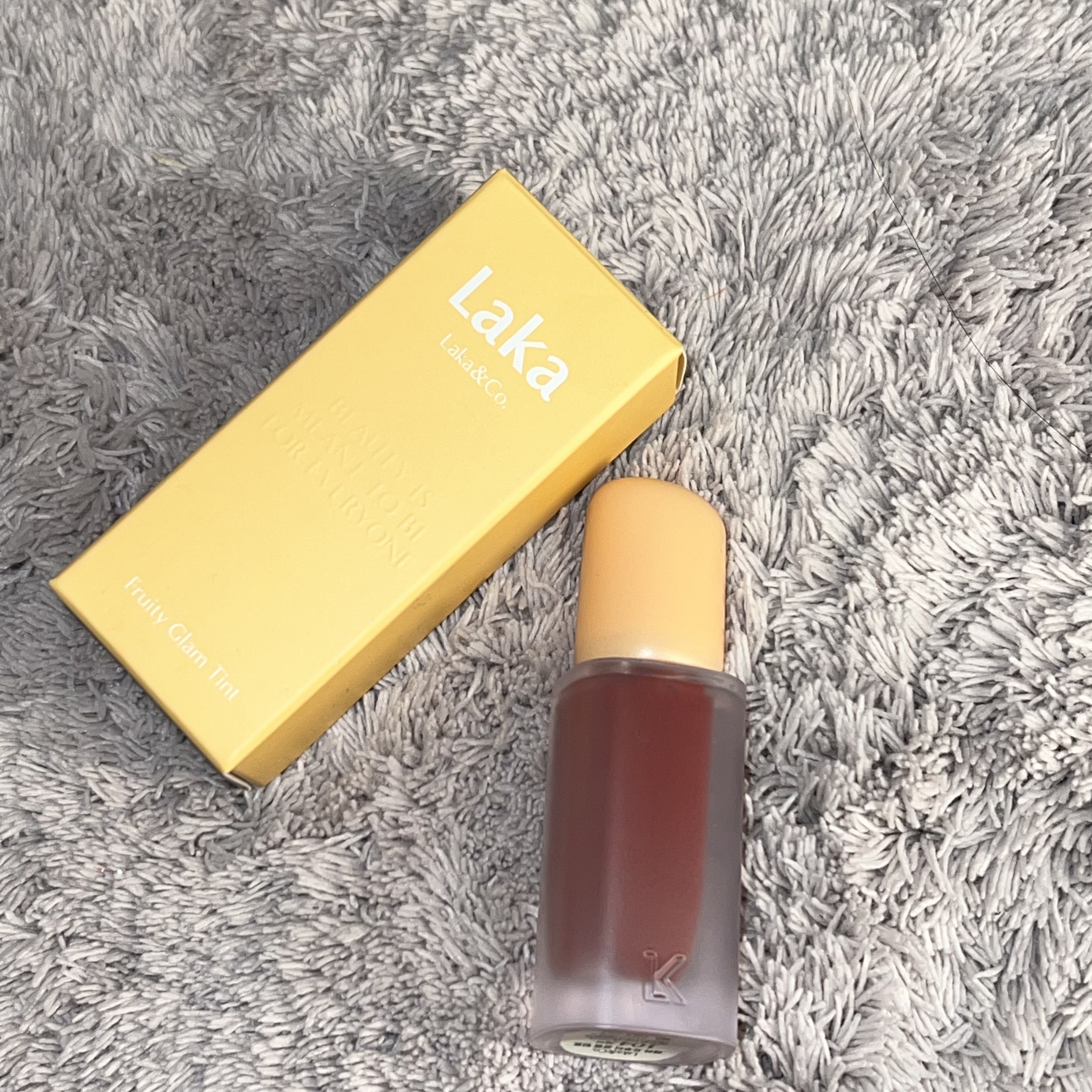 フルーティーグラムティント 104 チェリー/Laka/リップティントを使ったクチコミ（2枚目）
