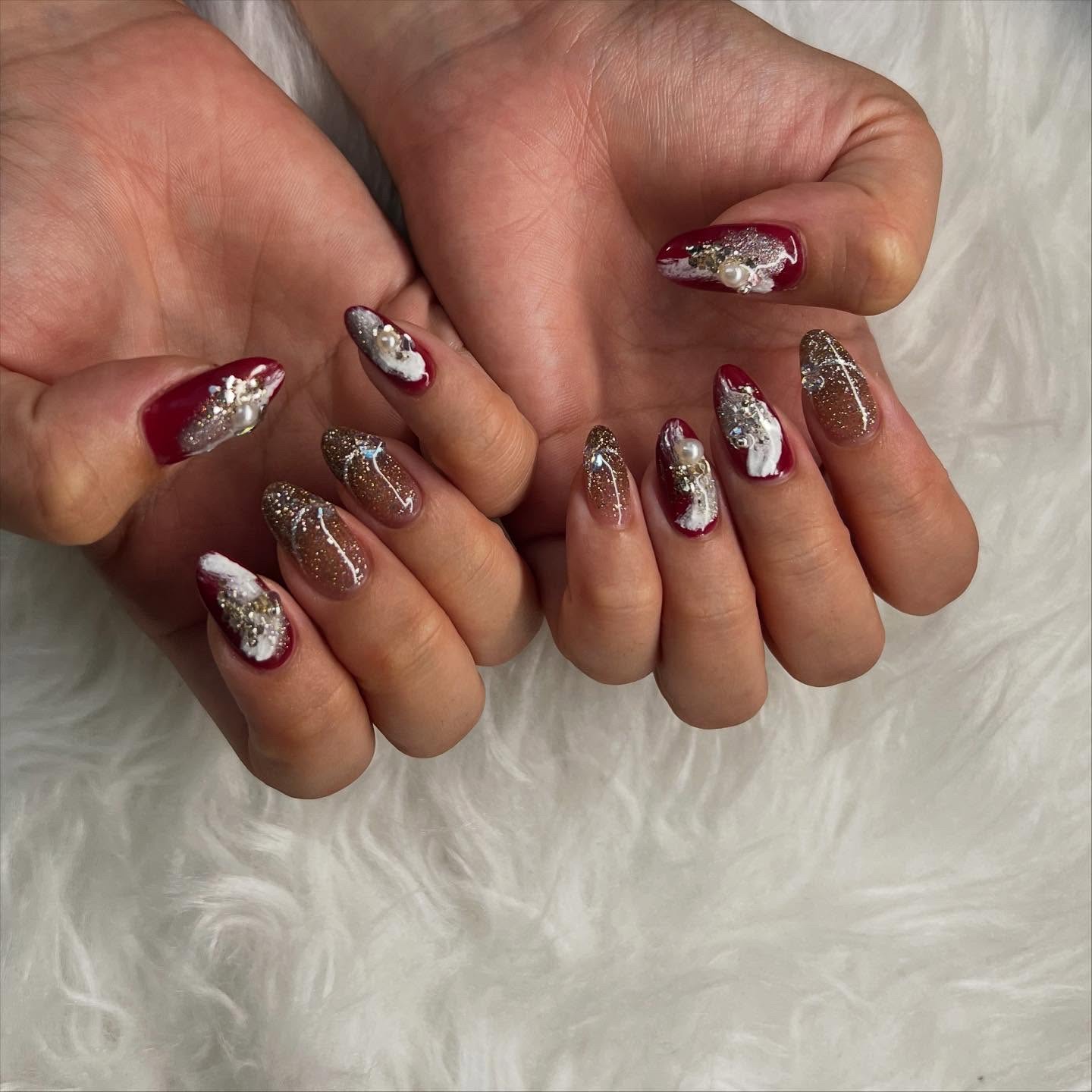 #ネイル,#ニュアンスネイル,#ジェルネイル,#ギャルネイル,#ネイル,#城陽ネイルのネイルデザイン