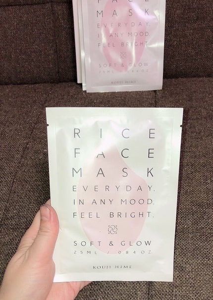 RICE FACE MASKライスバリアフェイスマスク SOFTGLOW/KOUJIHIME/シートマスク・パックを使ったクチコミ(2枚目)
