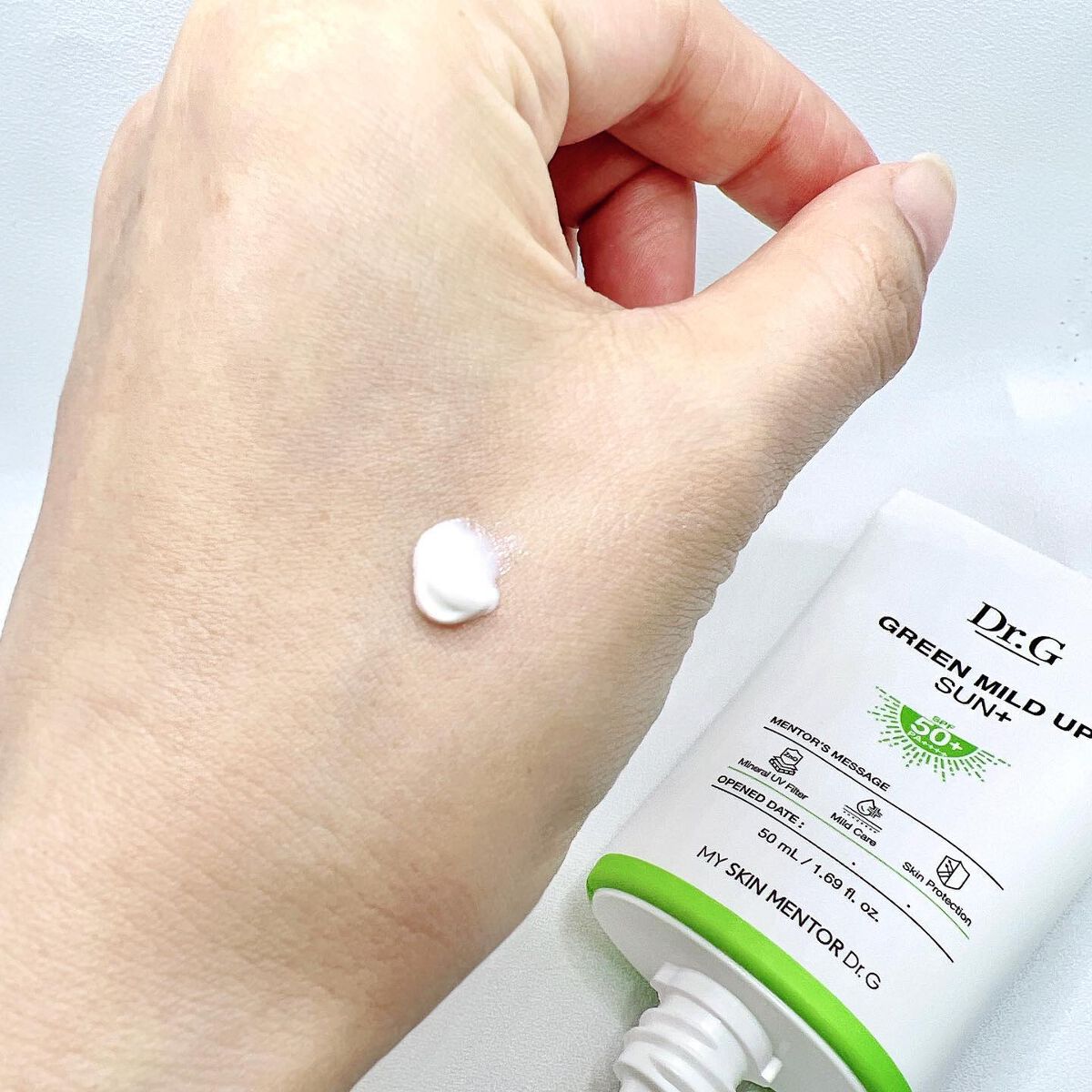グリーンマイルドアップサンプラス/Dr.G/日焼け止めクリームを使ったクチコミ(4枚目)