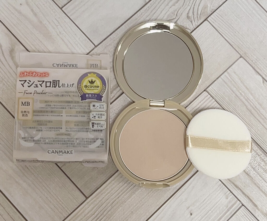 マシュマロフィニッシュパウダー MB マットベージュオークル（旧パッケージ）/キャンメイク/プレストパウダーを使ったクチコミ（2枚目）