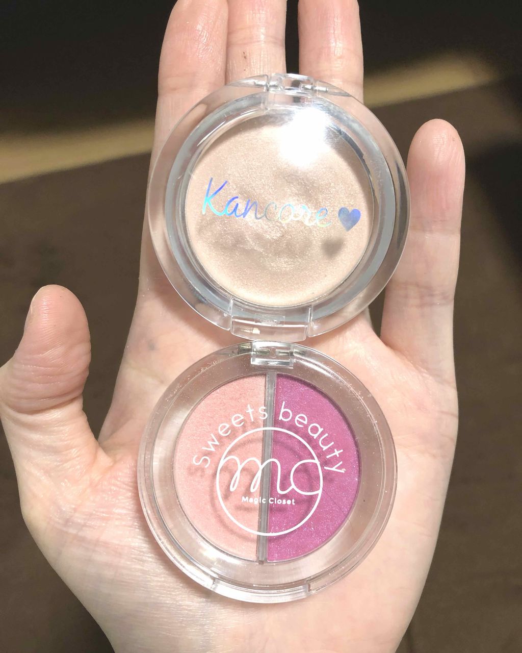 MCカフェスイーツアイシャドウ/3COINS/アイシャドウパレットを使ったクチコミ（1枚目）