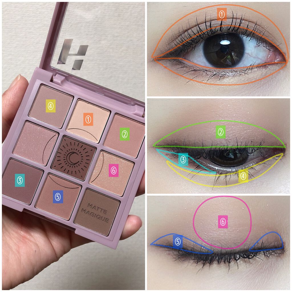 マイフェイブムードアイパレット 9カラー/HOLIKA HOLIKA/アイシャドウパレットを使ったクチコミ(6枚目)