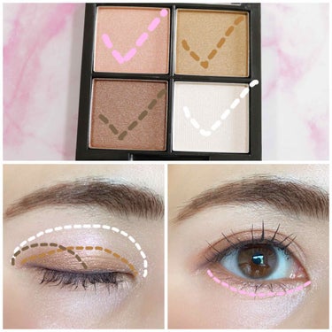 UR GLAM LUXE　4 COLORS EYESHADOW PALLET/U R GLAM/アイシャドウパレットを使ったクチコミ（3枚目）