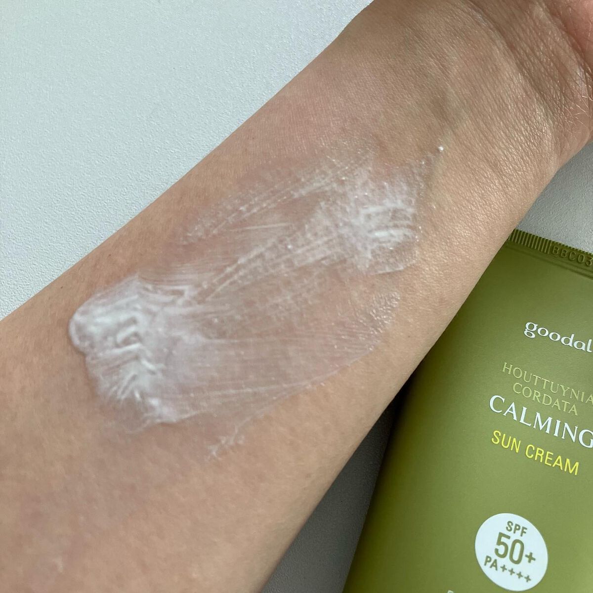 Houttuynia cordata Calming Sun /goodal/日焼け止めクリームを使ったクチコミ(3枚目)