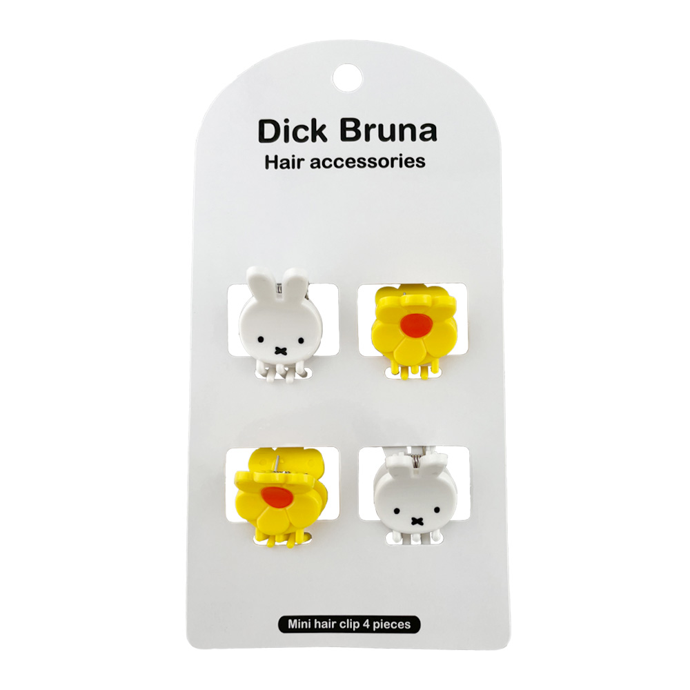 MFミニクリップ4P ミッフィー&フラワー