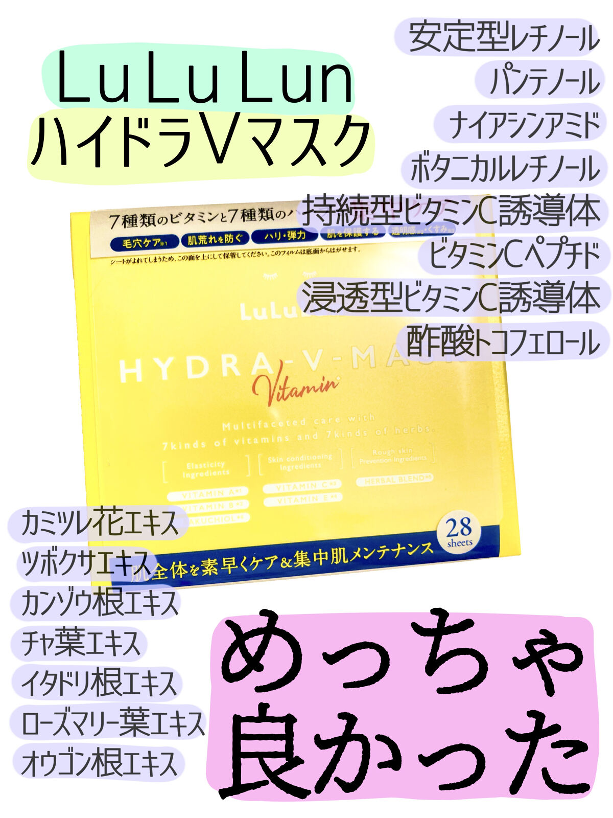 ルルルン ハイドラ V マスク/ルルルン/シートマスク・パックを使ったクチコミ（1枚目）